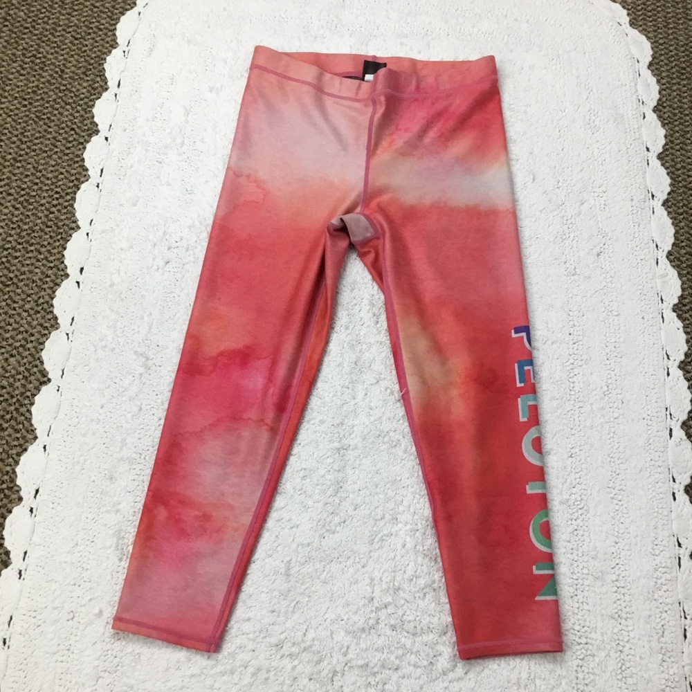 TERZ X PELOTON COLLAB Leggings Coral/ Pink Tie Dye Size M